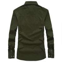 Men's Cotton Long Sleeve Shirt Plus Size Casual