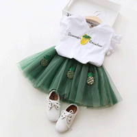 Two-piece Children's Fruit Pineapple Skirt