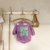 Infant Autumn And Winter New Jumpsuit Letter Romper
