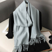 Solid Color Maillard Scarf Cashmere-like Women Warm Shawl