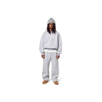 Hooded Loose Outfit Drop-shoulder Sweatshirt Hidden Drawstring Belt