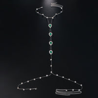 Gem Bikini Chest Necklace Body Chains Rhinestone-encrusted Jewelry