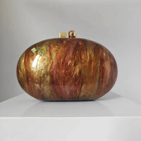 Womens Oval Pearlescent Fashion Shoulder Bag
