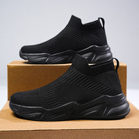 Men's Mid-cut Laceless Knit Sock Shoes