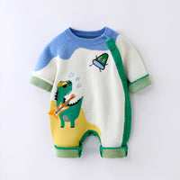 Baby Leisure Long Sleeve Double-layer Embroidered Jumpsuit