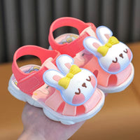Summer Baby Plastic Toddler Shoes Closed Toe Non-slip Cute Super Soft Velcro Baby Cartoon Indoor And Outdoor Sandals