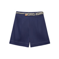 Women's Belt Double Breasted Culottes Short