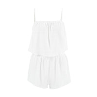 Thin Sexy Alluring Camisole And Shorts Two-Piece Womens Loungewear Set