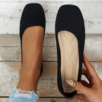 Women's Knitted Plus Size Flying Woven Breathable One Pedal Shoes