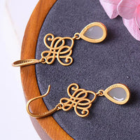 Chinese Knot Water Drop Classic Elegant Earrings For Women