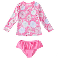 European And American Children's Split Swimsuit Long Sleeve Two-piece Suit