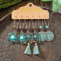 Vintage Earrings Women's Geometric Tassel Earrings Bohemia