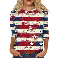 Long Sleeve Round Neck Slim Summer Tie-dyed Printed Clothing