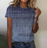 Women's Vintage Floral Print Long Sleeves T-shirt