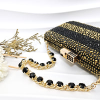 Simple Pointed Striped Delicate Rhinestone Decorative Banquet Style Elegant Women's Shoes And Bags Suit