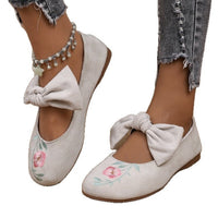 Fashion Personalized Women's Bow Flat Work Shoes