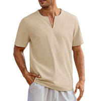 Men's Solid Color Short Sleeve Youth Popularity Casual