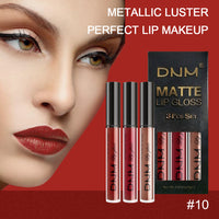 Matte Finish Velvet No Stain On Cup 3 PCs Suit Lip Gloss Liquid Lipstick