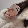 Electroplating Love Bracket Soft Rubber Phone Case