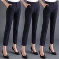 High-waisted Figure-flattering Straight-leg Professional Suit Pants
