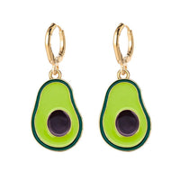 Womens Alloy Fruit Earrings Lemon AvocadoStrawberry