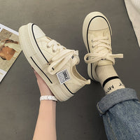 Black Flat Bottomed Casual Board Shoes