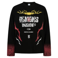 Fashion Letter Printing Men's And Women's Tops