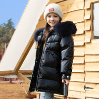 New Children's Down Jacket Girls Mid-length