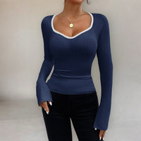 Y2g Hot Girl Long Sleeve Solid Color Blouse