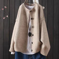 Loose Slimming Preppy Style All-match Single-breasted Knitted Cardigan Sweater
