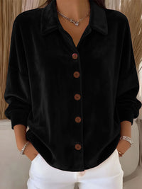 Womens Multi-Color Velvet Cardigan With Long Sleeves For Casual Wear