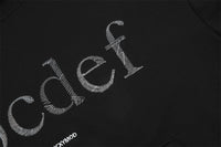 English Embroidered Letters Loose Hooded Men
