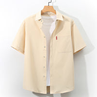 Men's Short Sleeve Shirt Youth Fashion Simple Plus Size