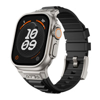 Cross Nail High Elastic Silicone Strap Iwatch1-9 Metal Folding Buckle