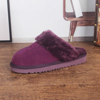 Men's And Women's Cowhide Toe Warm Slippers