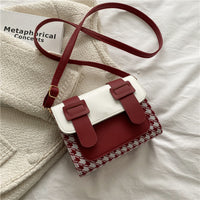 Korean Style Fashion Simple Casual Plaid One-shoulder Messenger Small Square Bag