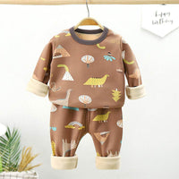 Children's Thermal Underwear Set Cotton Plus Velvet Thickening