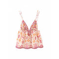 V-neck Brace Sequin Embroidery Decoration Spaghetti-strap Camisole Top