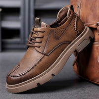 New Men's Korean Fashion All-matching And Handsome Lace Up Casual Work Shoes