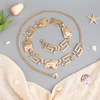 New Men's And Women's Advanced Sense Of Metal Tiger Waist Chain Gold Silver Waist Body Chain Decoration Dress Suit Evening Dress Chain Accessories
