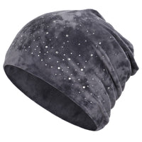 Velvet Star Knitted Hat Warm Woolen Hat