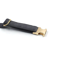 Dark Grey Velvet Pet Collar Lettering Metal Buckle