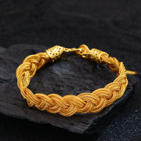 Womens Retro Dreadlock Braided Twisted Tassel Bracelet