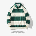 Men's Youth Fashion Contrast Color Casual Striped Sweater