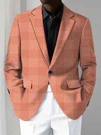 Men's Digital Print Long Sleeve Suit Jacket