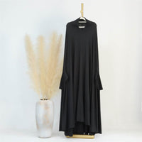 Middle East Dubai Turkey Solid Color Batwing Dress