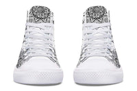 Printed Couple High Top Canvas Shoes