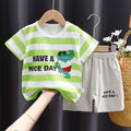 Children's Short-sleeved Suit Pure Cotton Clothing T-shirt Shorts Set