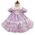 Dress Short-sleeved Fairy Dress Girls Mesh Lace Puffy Princess