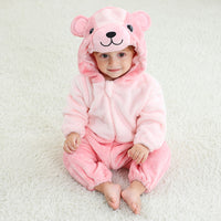 Cartoon One-piece Pajama Children's Autumn And Winter Animal Homewear